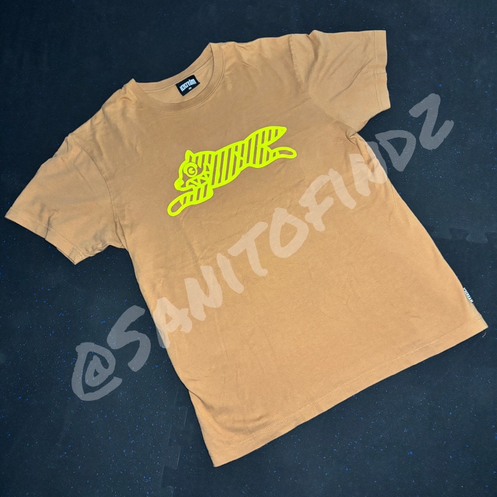 Icecream Tan Tee with Neon Yellow Graphic
